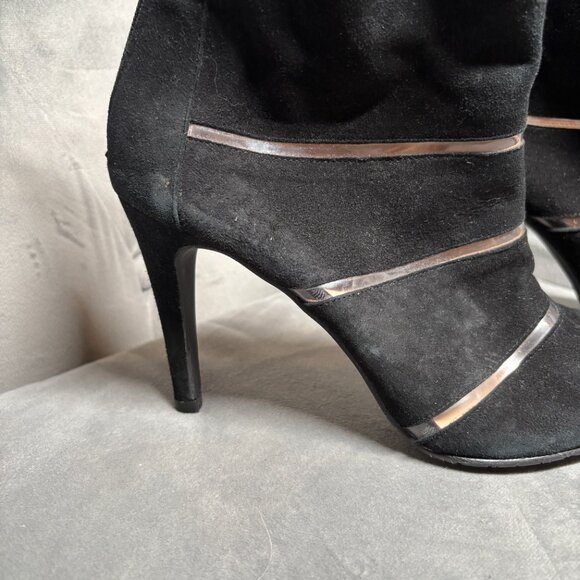 Brenda Zaro‎ Black Suede Leather Cutout Ankle Booties – Women’s Size 8.5 - Picture 6 of 14